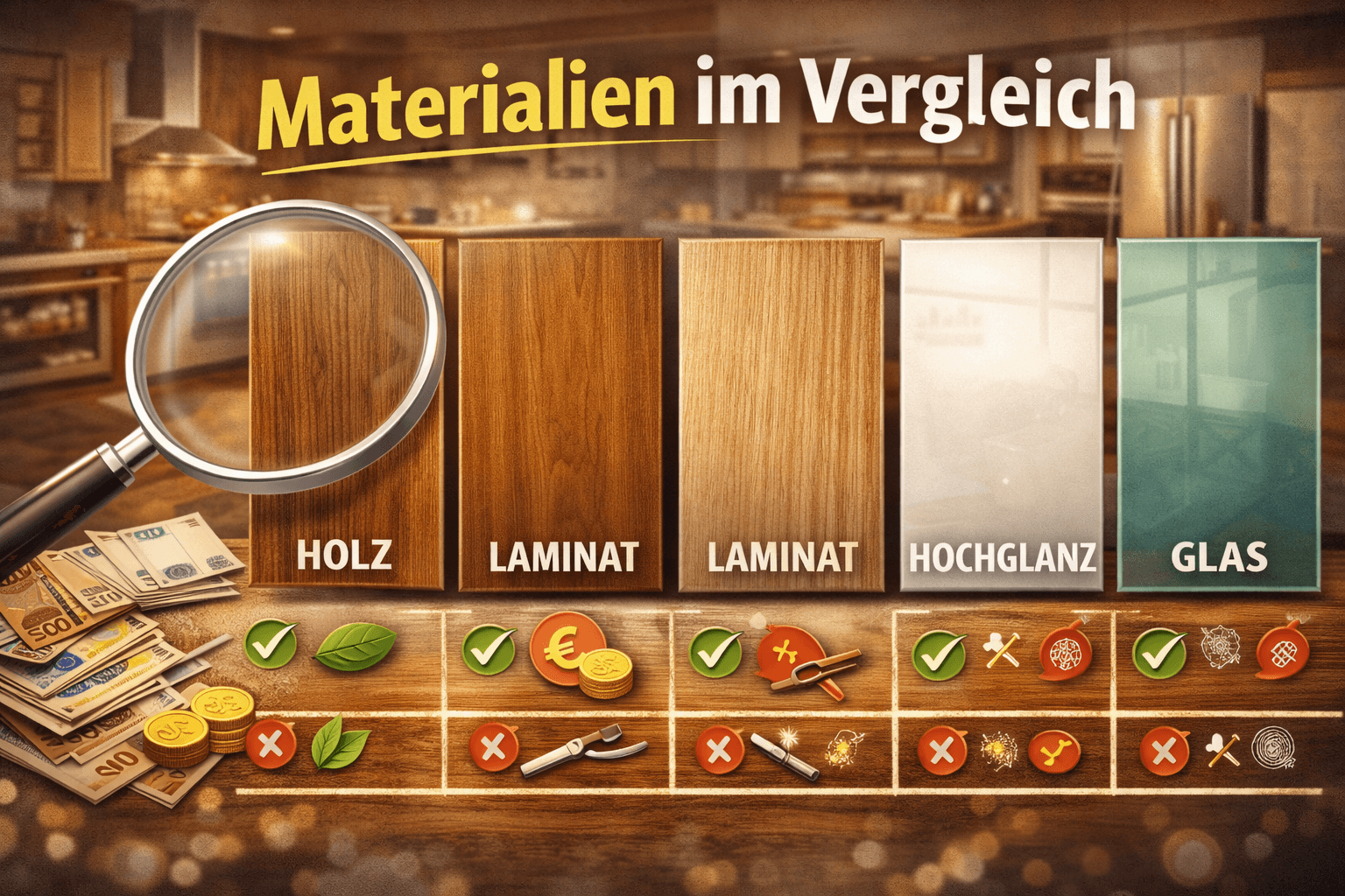 Ratgeber: Materialien für Küchen im Vergleich